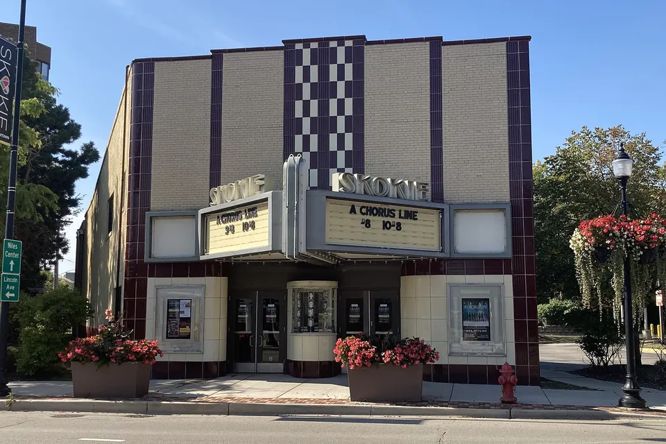 The Skokie Theatre in downtown Skokie